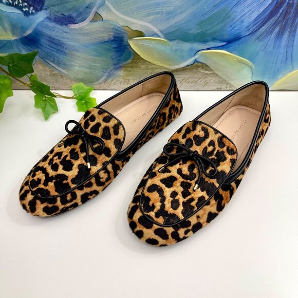 Stuart Weitzman Newport Driving Calf Hair Loafers Cheetah Print 6 - Picture 6 of 13